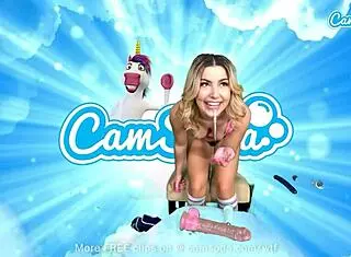 petite blonde teen 18+ cums hard during vr masturbation session 😊