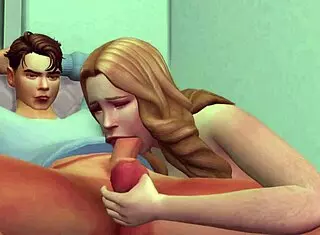 Blonde Cartoon Character Rubs Intensely Until Climax