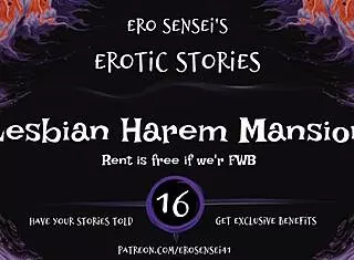 Amateur Lesbians Masturbating to Orgasm in Fetish Harem Mansion