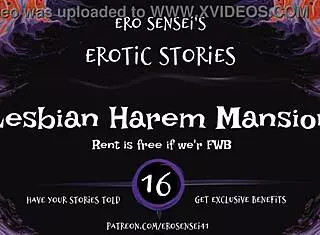Amateur Lesbians Masturbating to Orgasm in Fetish Harem Mansion