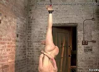 Hogtied Lesbian Slave Gets Punished with Dildo