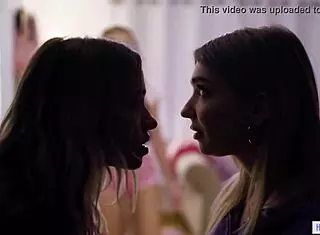 Teen Lesbian Tricked by Spoiled Bitch into Muff Diving