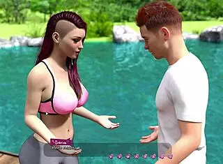 helping these hotties with their yoga poses in the game