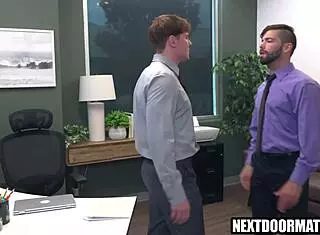 Gay Office Workers Argue Then Fuck