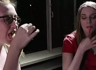 Ella Darling Licks Huge Clit In Lingerie