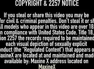 oh wow, maxine x rubs siren thorn's clit in bondage sex machine!