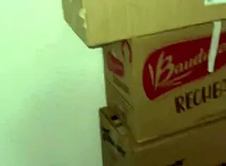 Blonde amateur shows natural tits and pussy in public market, gets blowjob and muff diving in stockroom