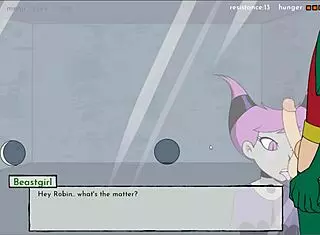 raven feels pleasure from handjob in 18titans episode 13