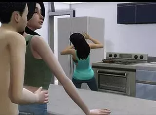 hermanastros, why sneak hard sex behind madrastra's back?