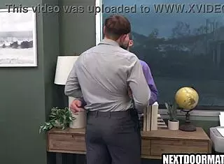 Gay Office Workers Argue Then Fuck