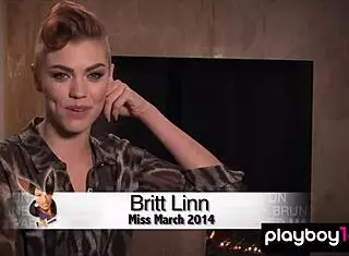 Britt Linn strips naked for a swim outdoors