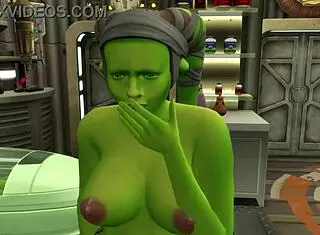 Space Soldier Fucks Two Blondes After Saving Them From Green Goblin Pervert