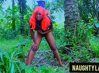 I fucked my ex in the bush with big black cock.