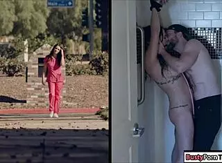 Busty nurse getting banged hard in the ass! 😈