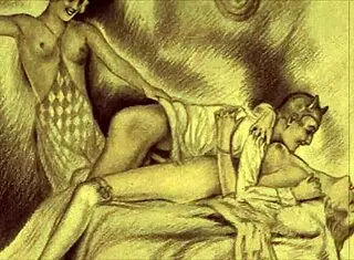 Deep Feelings in Vintage Erotic Illustration Art