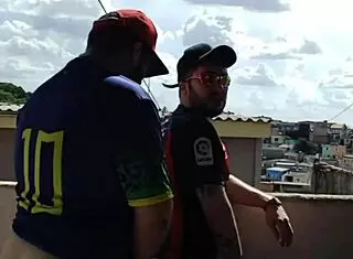 Back in the day, I fucked the chubby young guy on the rooftop with the whole neighborhood watching, bareback anal cumshot