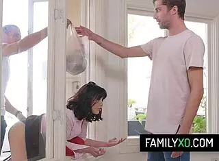 Intense Taboo Threesome With Stepfamily