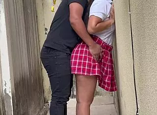 i have a quikie with my step sister at the neibors before skool