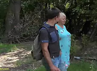 Busty 69-Year-Old BBW Grannie Gets Banged Hard Outdoor in Nature.