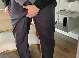 Yuri Gaicho shows off his big gay dick, masturbating solo in front of the mirror.