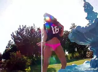 Samantha Saint Enjoys A Fun Football Game With Her Friends