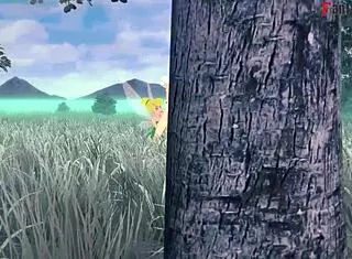 tinker bell all grown, banging while another fairy spies on us.