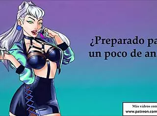 LOL KDA伊芙琳极致JOI 西班牙语音肛爆！