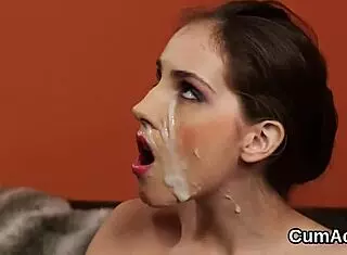 Wacky Model Gets Facial And Eats All The Cum 😋