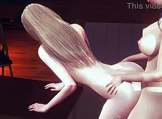 Futa slams teen 18+ femboy hard in wild 3D animation