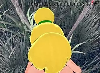 tinker bell all grown, banging while another fairy spies on us.