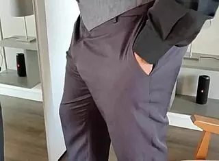 Yuri Gaicho shows off his big gay dick, masturbating solo in front of the mirror.