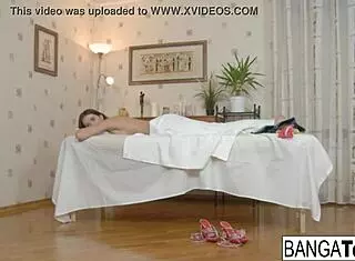 Young Brunette Babe Receives Intense Massage Leading To Hardcore POV Fucking With Her Tight Pussy