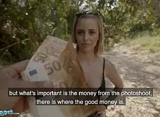 public agent catches cute spanish blonde lya missy getting fucked in the forest