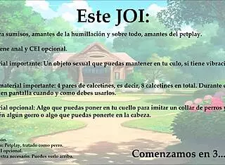 Spanish Jerk Off Instructions For Sexual Slaves Transformation Into Puppy