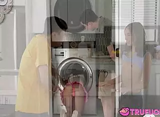 Dakota Tyler engages in sneaky POV sex with stepbrother Ricky in this Spanish amateur reality scene