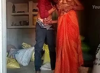 City Boy Inserts Cock in Village Sister-in-Law's Pussy Outdoors at Ranch