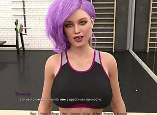 big tits cartoon babe sucks monster cock bent over