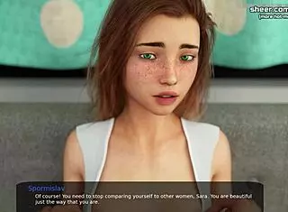 Milfy city part 92: virgin step sister sara deepthroats big cock in taboo hentai game