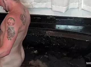 Ebony Beauty Gets Pussy Drilled In Swingers Threesome!