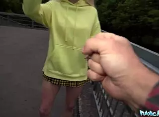 Stunning Blonde Babe Receives Hard Deep Dicking in Public