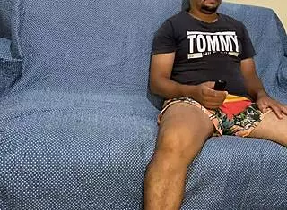 Brunette Sits On Dick In Dress While Watching TV