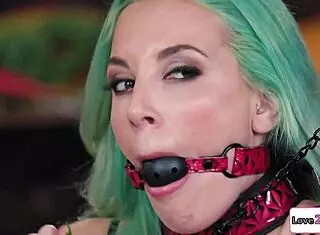 Busty MILF GETS WHIPPED by dominatrix in femdom scene