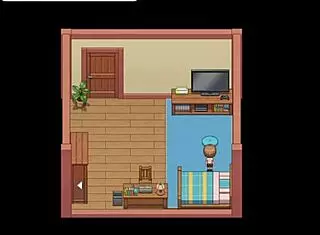 in the hentai game, i fuck her in the bathroom and spy at the pool