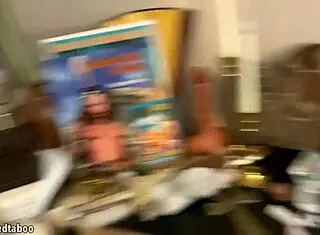 Stepmom slips into cum-soaked panties after stepsis makes me cum on them, teasing with her big ass