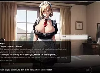 Erotic story with big tits blonde maid Anya AI