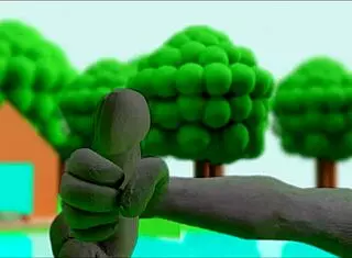 Claymation Character Engages In Intense Masturbation Scene