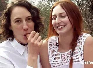 Amateur Lesbians Go Wild Sharing Double Dildo in Hot Sex