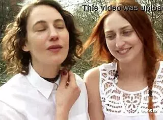 Amateur Lesbians Go Wild Sharing Double Dildo in Hot Sex