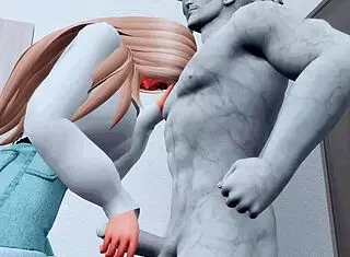 that perverted teen fucked an animated statue hard! 😈
