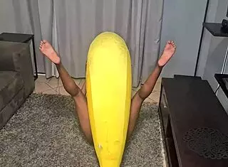 Tattooed desi woman rides banana passionately in close up homemade video